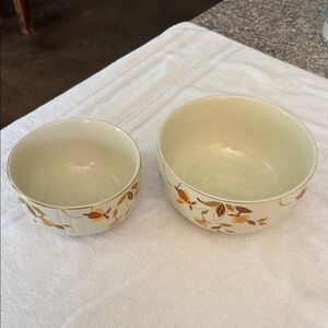 Elegant Cream and Orange Floral Storage Bowls